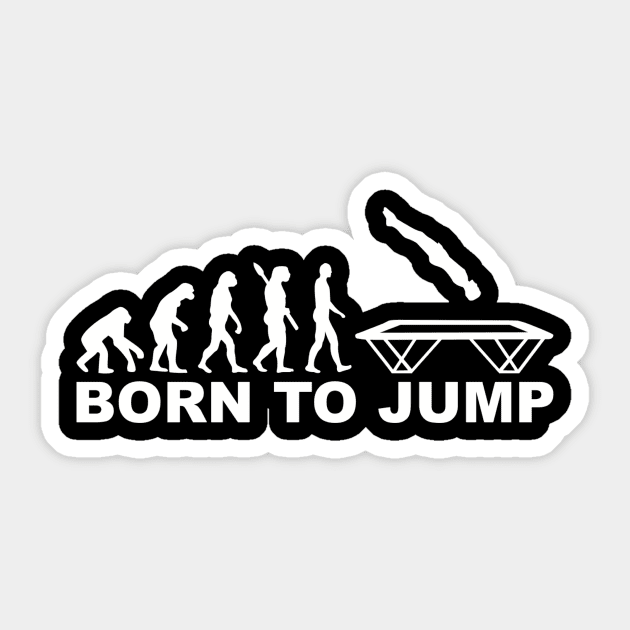 Trampoline evolution Sticker by Designzz